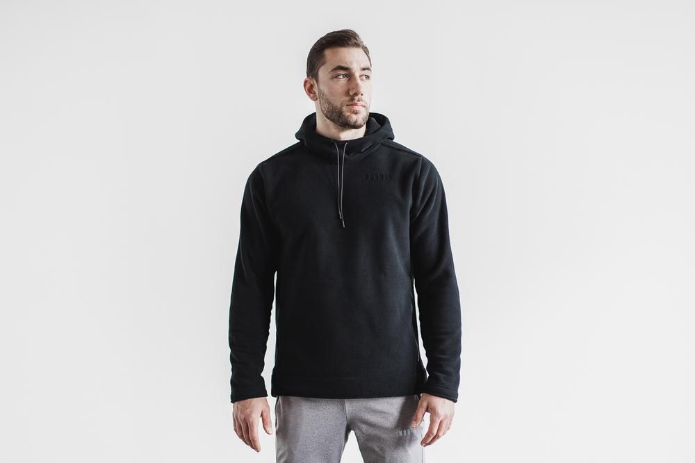 NOBULL Men's Arctic Pullover Hoodie - Black - Ireland (0581LCBFE)